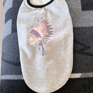 Gray Skull Graphic Dog Coat